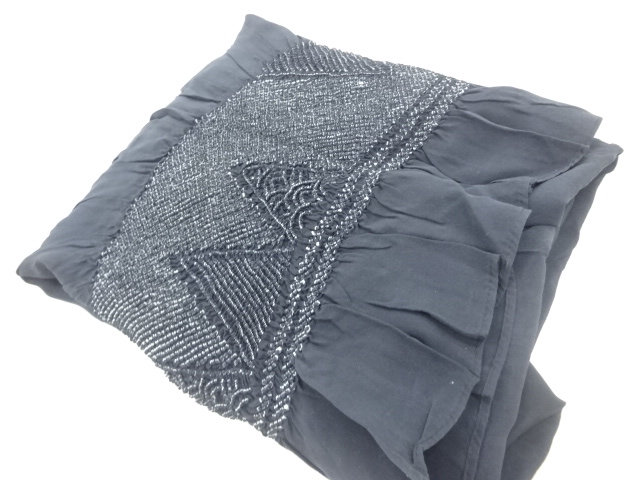 正絹　絞り抽象模様男物兵児帯